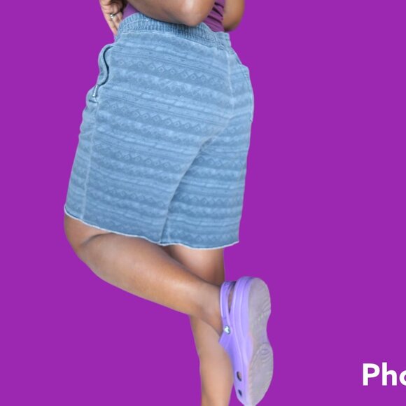 Hollister Men's shorts manufactured raw hem with drawstring in blue size XL - Picture 6 of 6